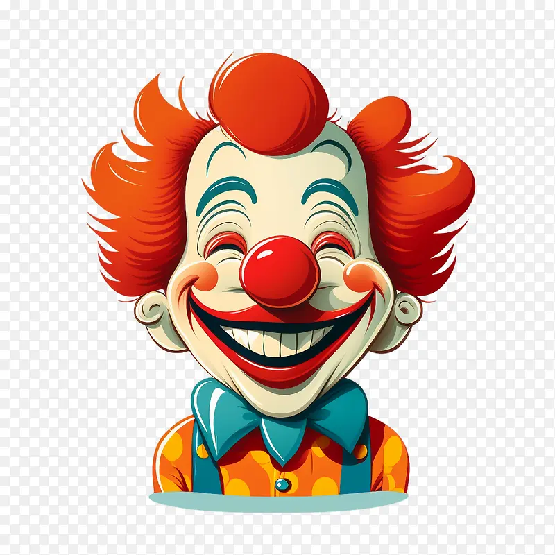 卡通小丑卡通小丑卡通小丑可爱的小丑微笑的小丑