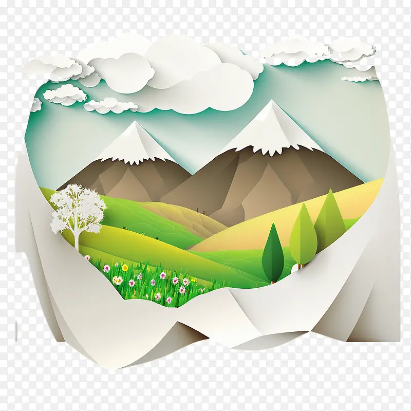 山-山泉山风景山云