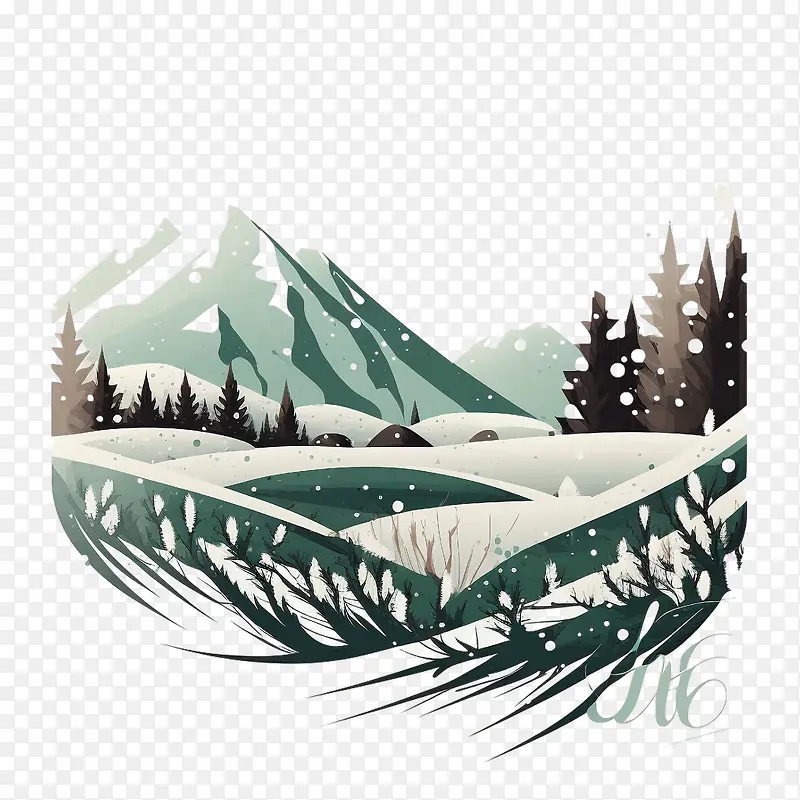 冬天的山-冬天的风景