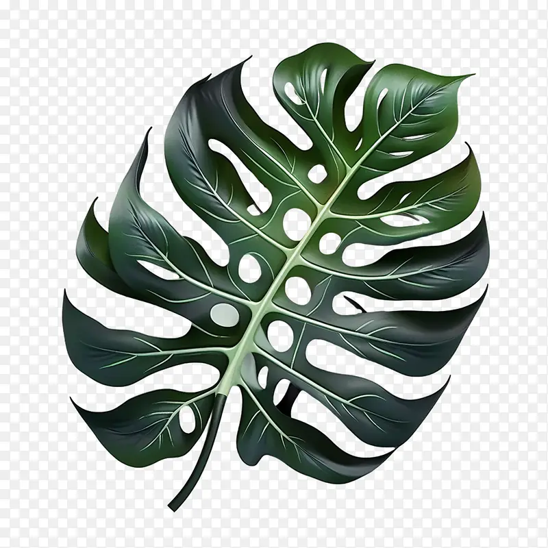 龟背竹叶-龟背竹叶