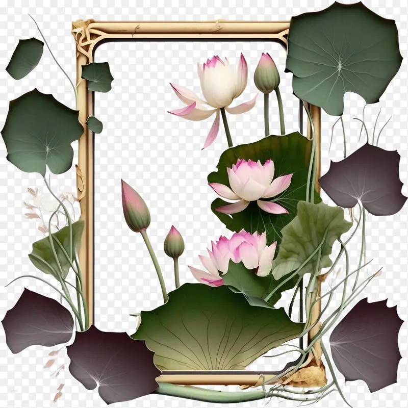 莲花框架-花卉框架
