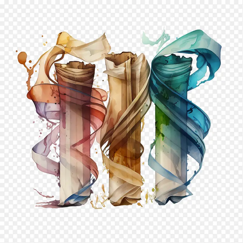 simchattorah-simchattorahsimhattorah水彩丝带面料