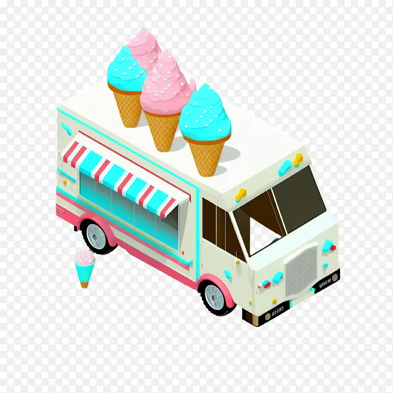 等距卡车-冰淇淋