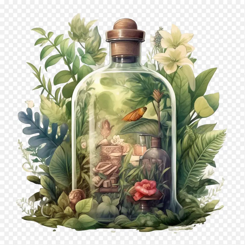 瓶子里的自然-瓶子里的自然抽象自然神秘植物神秘