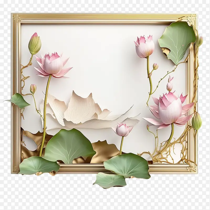 莲花框架-花卉框架