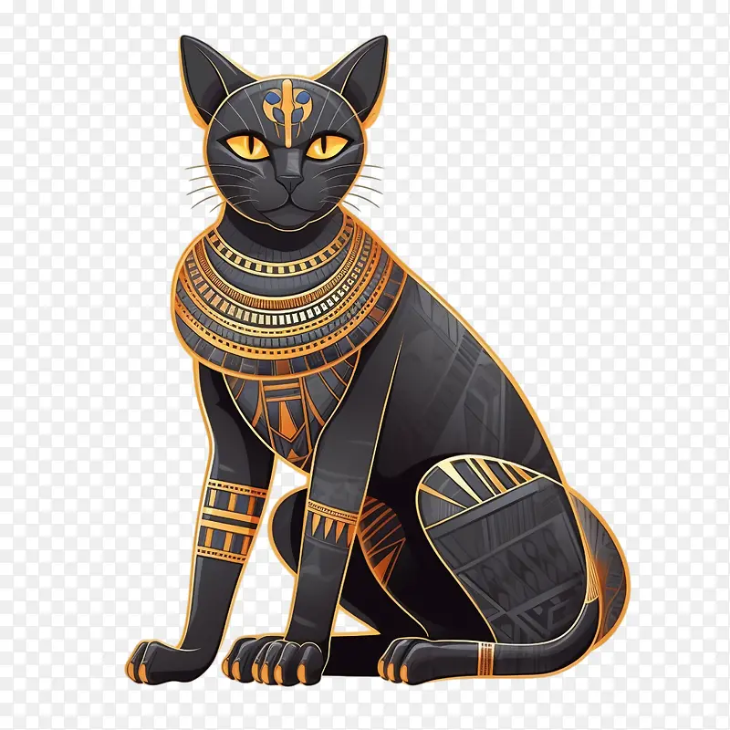 古代黑猫-古代黑猫埃及黑猫埃及猫黑猫埃及艺术
