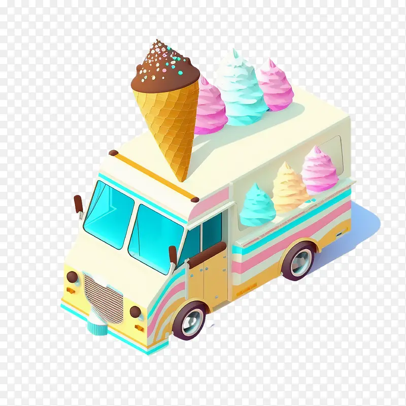 等距卡车-冰淇淋