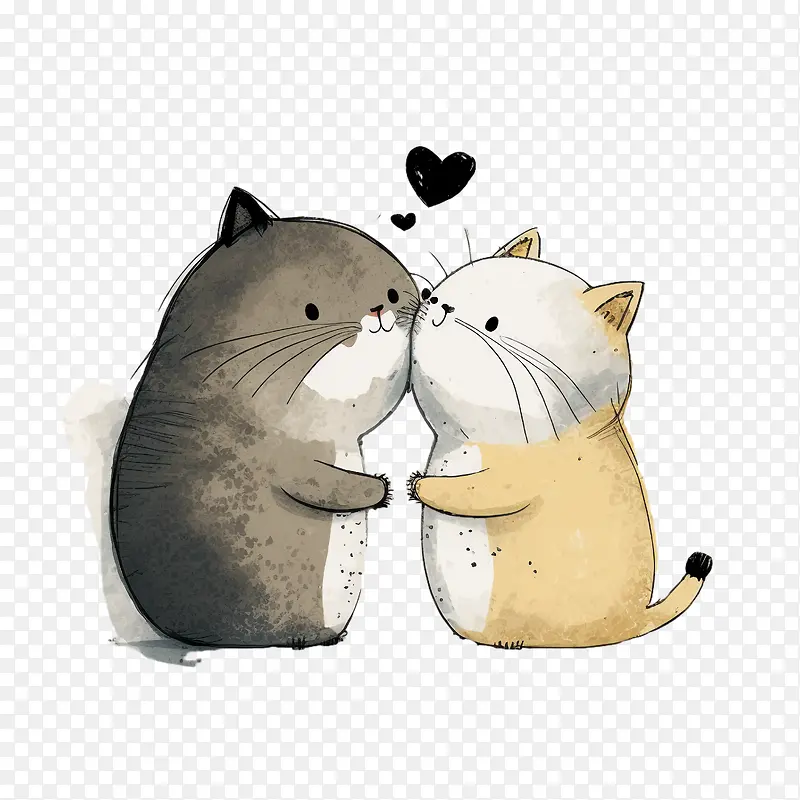 接吻-接吻卡通接吻动物接吻接吻天猫