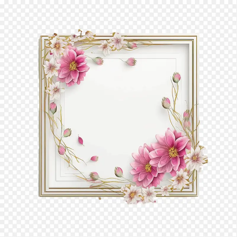 粉色花框-粉色花框