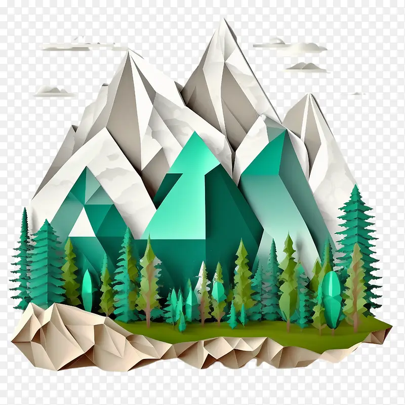 山-松树