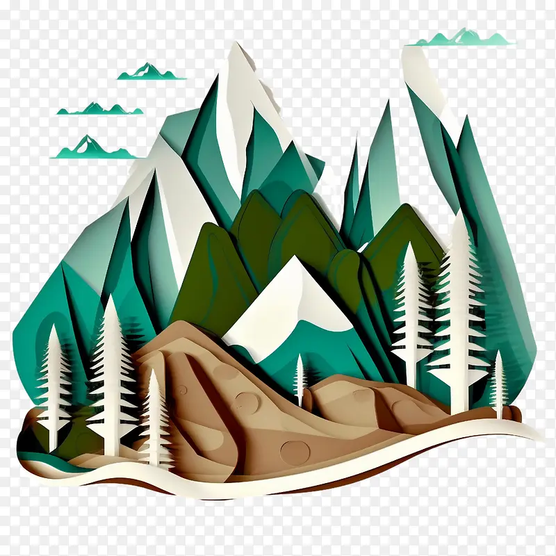 山-松树
