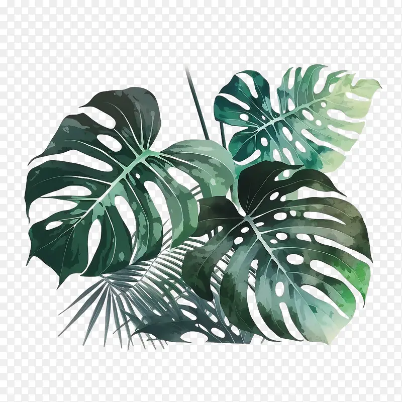 龟背竹叶-龟背竹叶