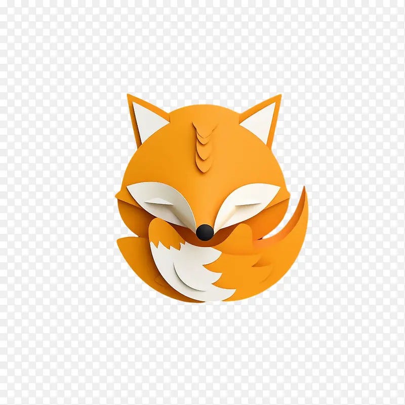 可爱的狐狸-橙色