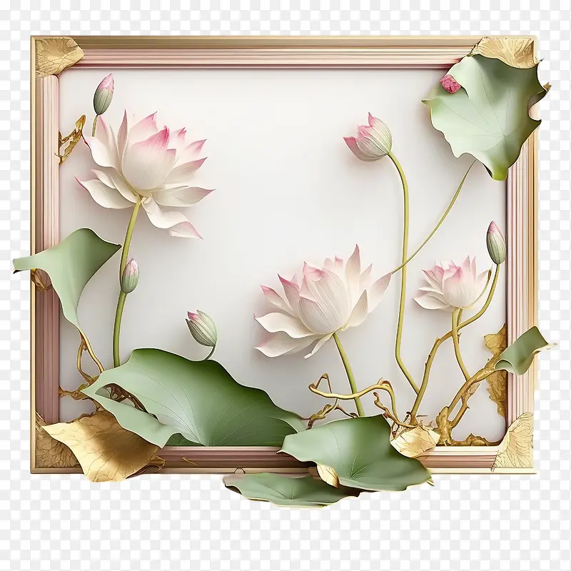 莲花框架-花卉框架
