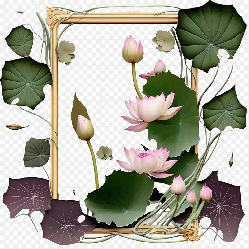 莲花框架-花卉框架
