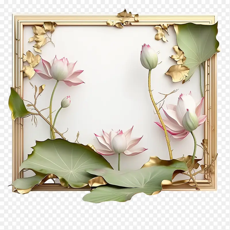 莲花框架-花卉框架