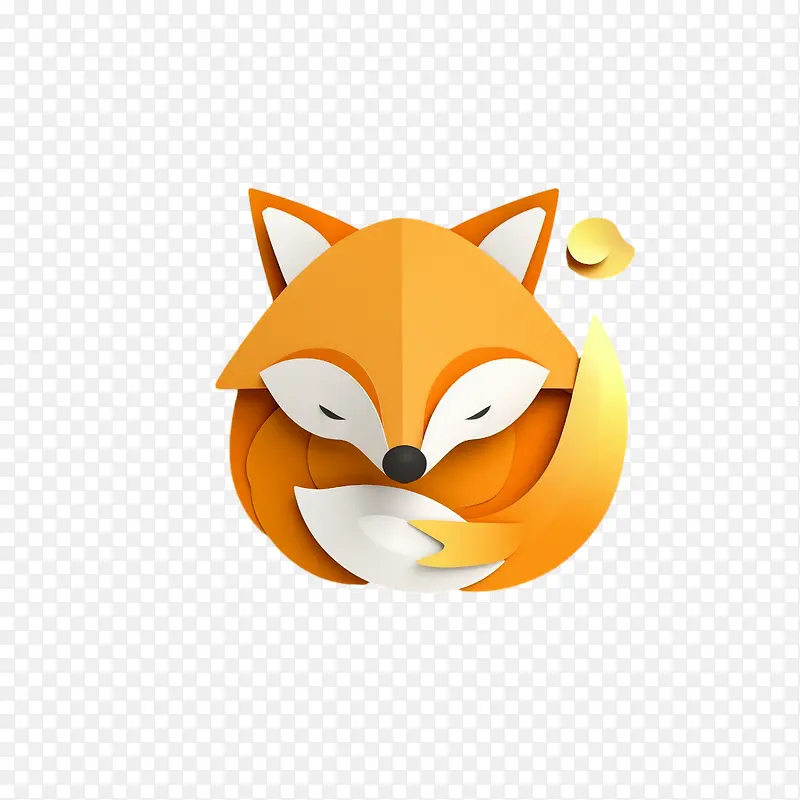 可爱的狐狸-橙色