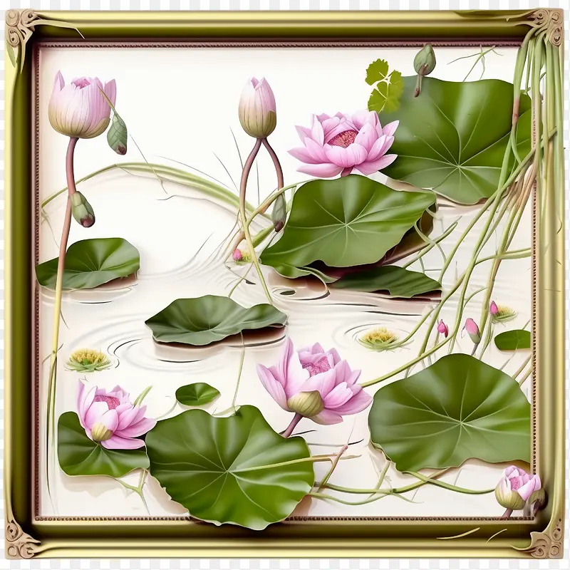 莲花框架-花卉框架