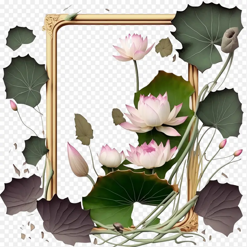 莲花框架-花卉框架