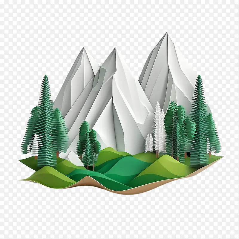 山-松树