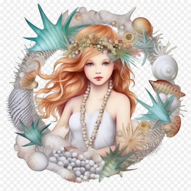 美人鱼-美人鱼可爱的美人鱼美人鱼海珊瑚