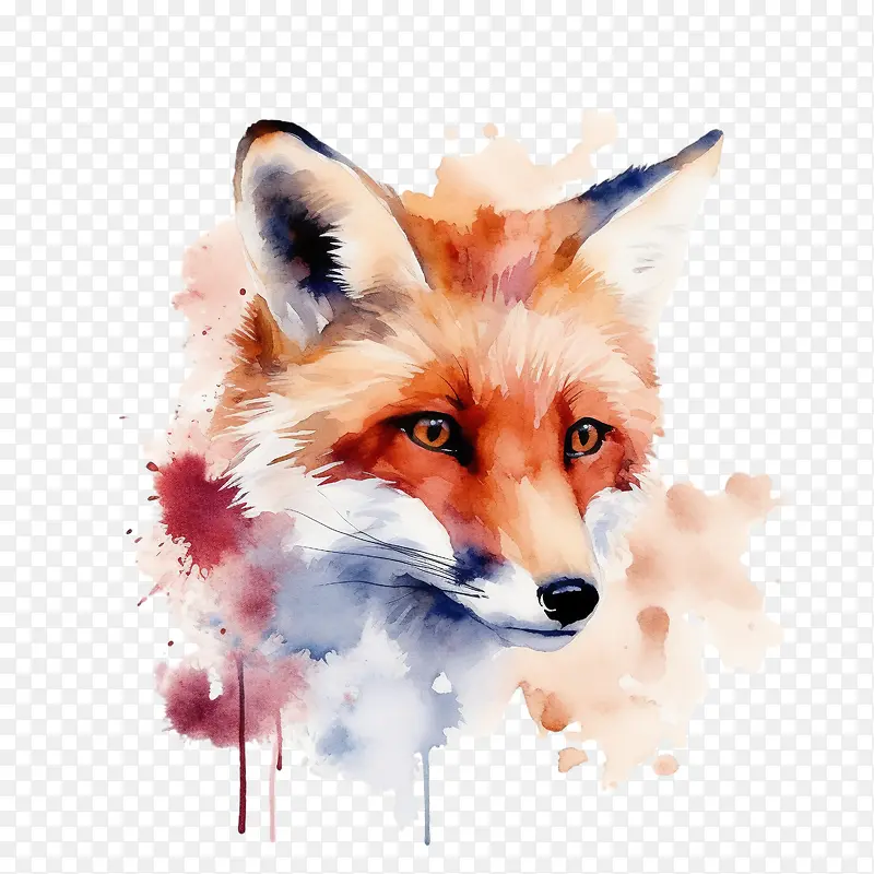 狐狸-狐狸水彩狐狸