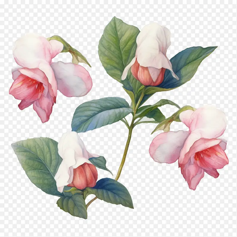 凤仙花-粉红色的花