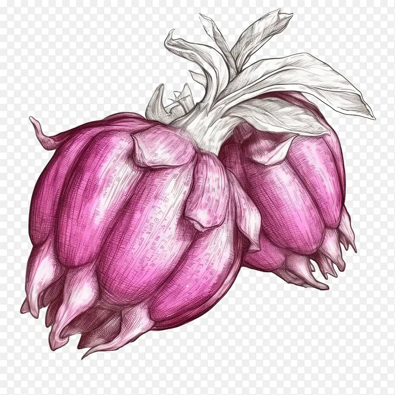 素描火龙果-玫瑰