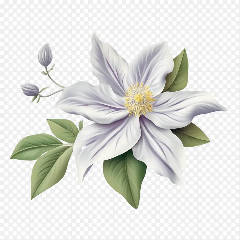 铁线莲花-白花