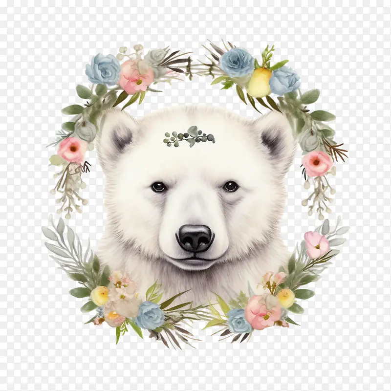 小北极熊-花环