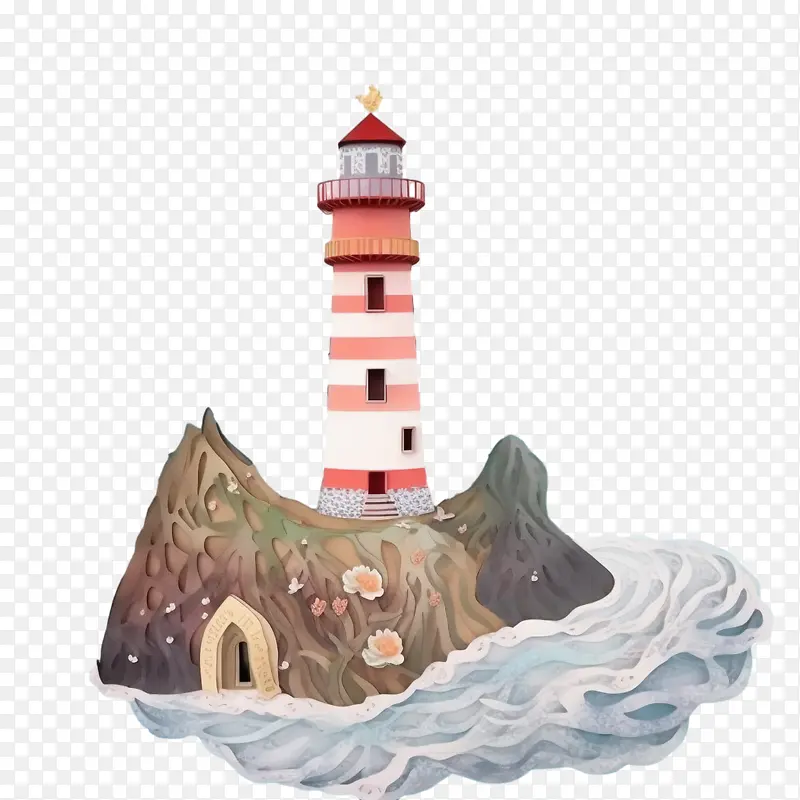 灯塔-灯塔纸艺术灯塔灯塔岛海洋