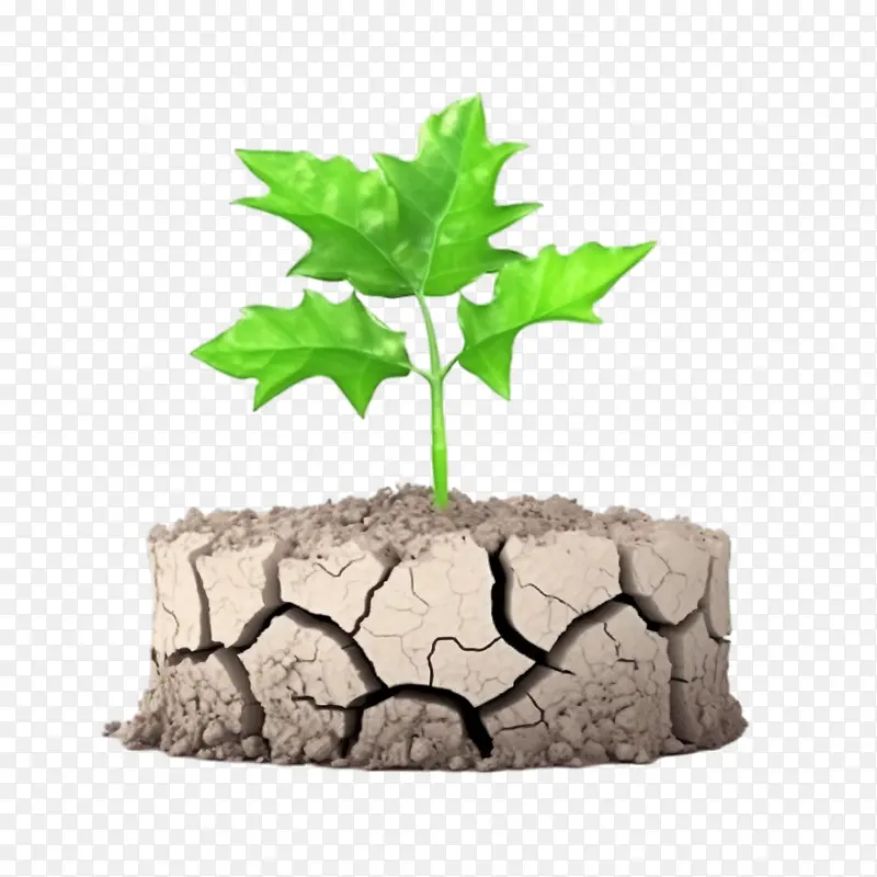 防治荒漠化-防治荒漠化防治干旱全球变暖植物幼苗