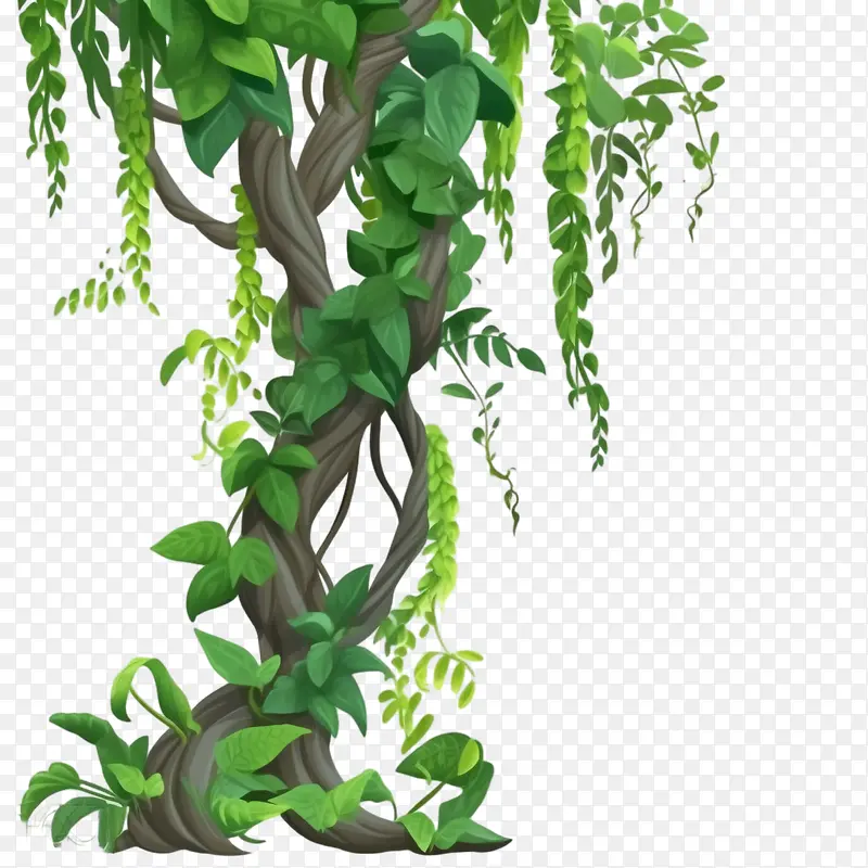 藤本植物茎边框-藤蔓