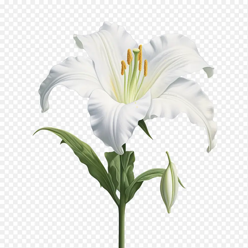 百合-白花
