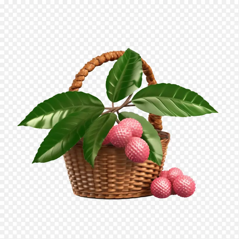 lychee-荔枝荔枝果篮水果粉色