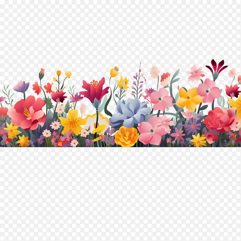 春天的花朵-花边框