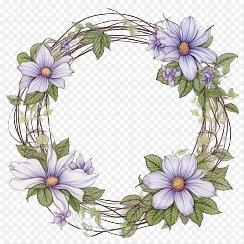 铁线莲花环-花环