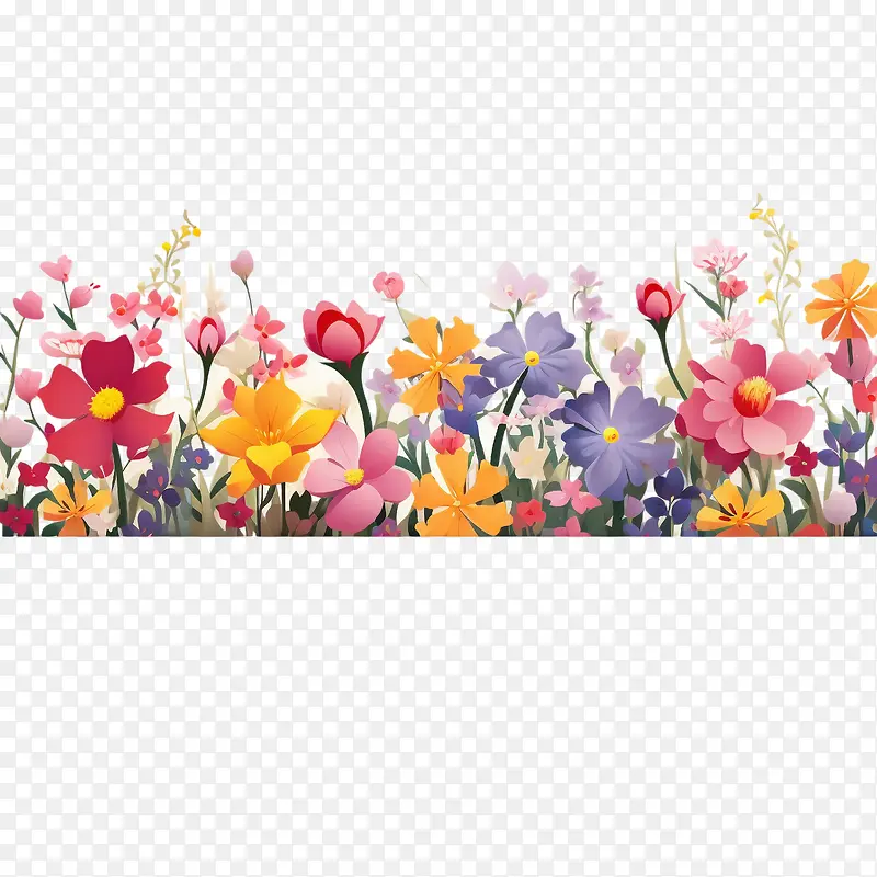 春天的花朵-花边框