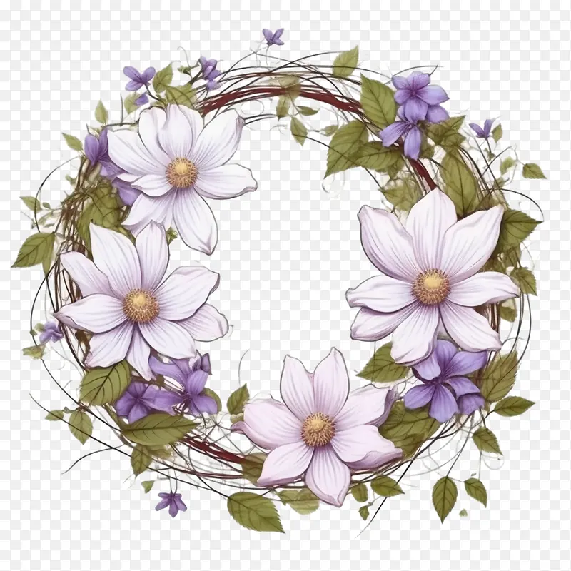铁线莲花环-花环