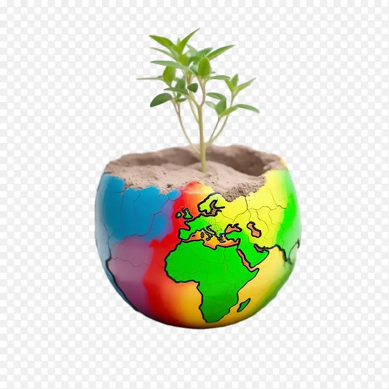 防治荒漠化-防治荒漠化防治干旱全球变暖干地开裂的地面