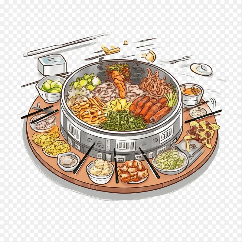 涂鸦韩国食品-寿司