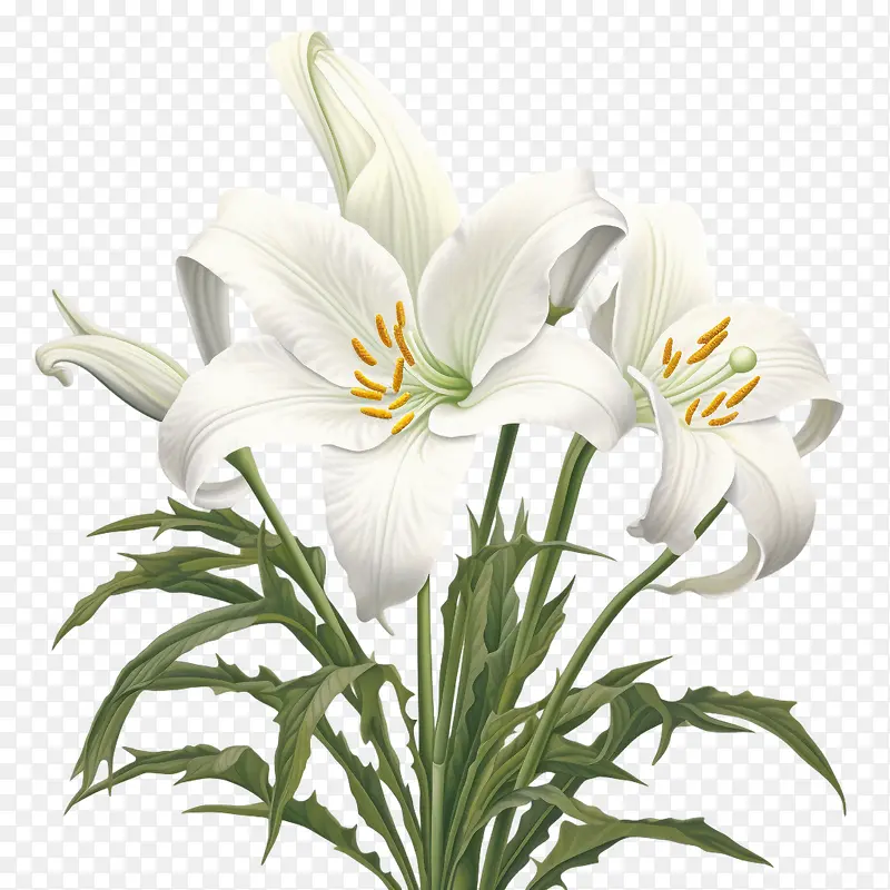 百合-白花
