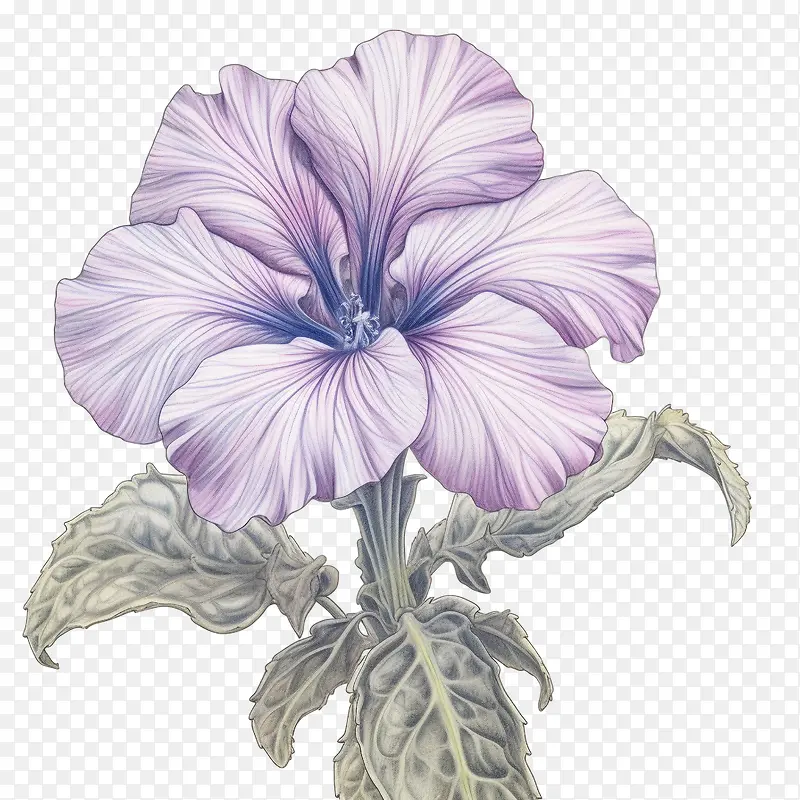矮牵牛花-白色背景