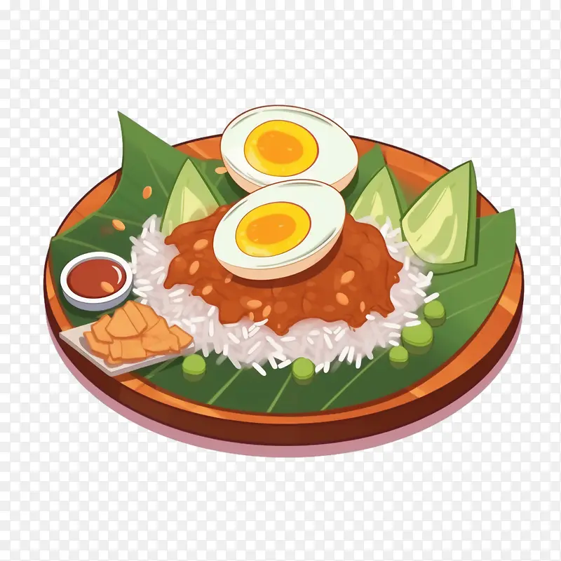 马来美食-香蕉叶