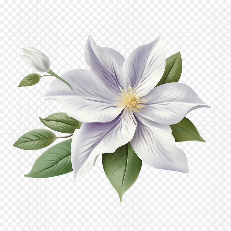 铁线莲花-白花