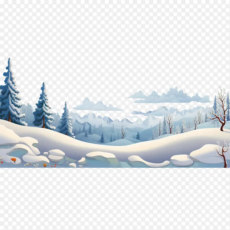 雪边框-冬季边框
