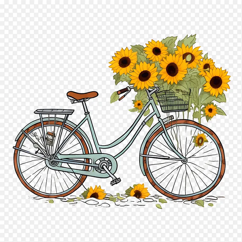 自行车-自行车自行车自行车花向日葵