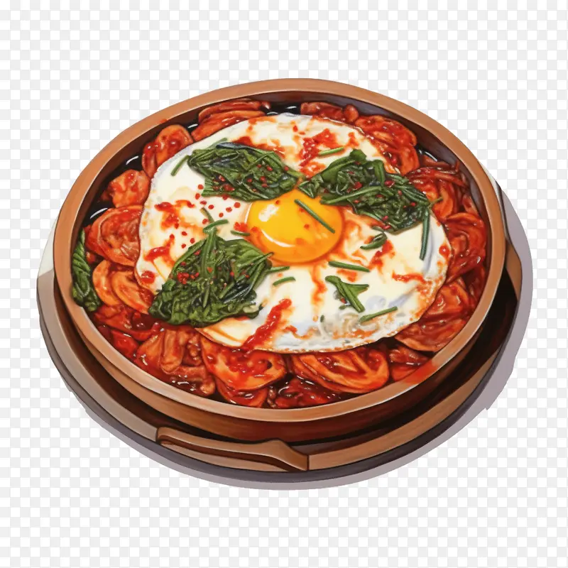 韩国食品-韩国食品米饭泡菜鸡蛋蔬菜