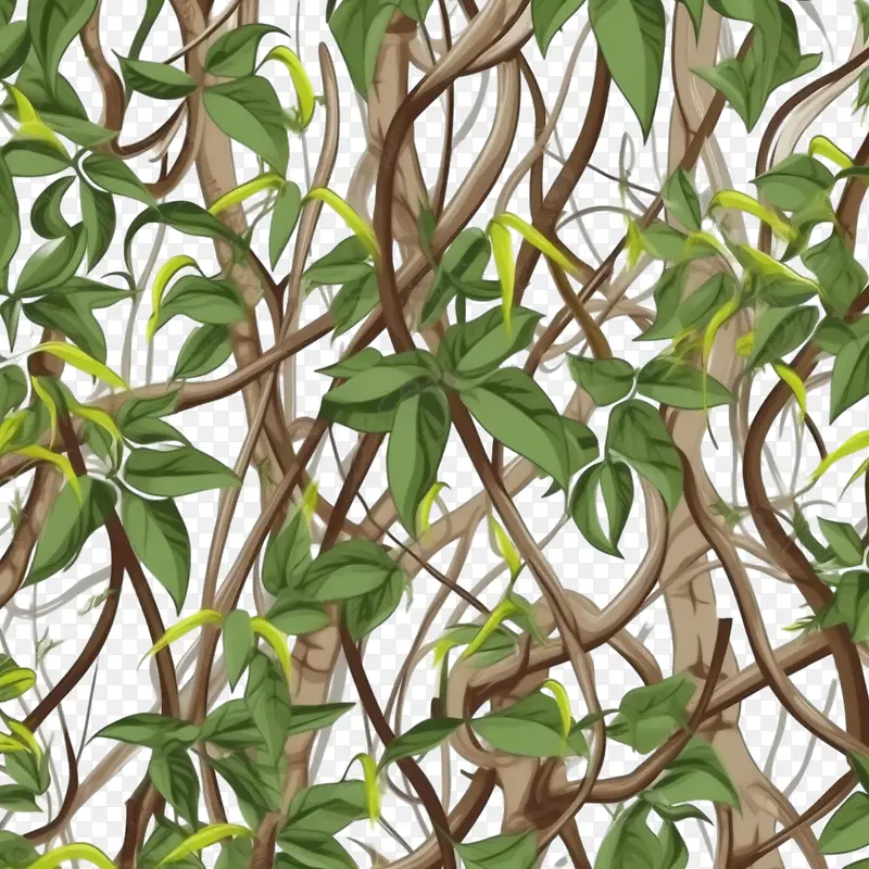无缝藤本植物-无缝藤本植物藤蔓图案绿叶藤蔓