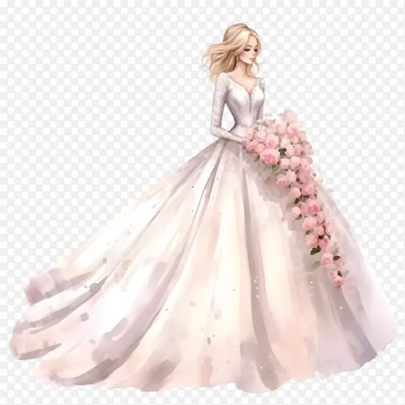 婚纱-新娘和新郎